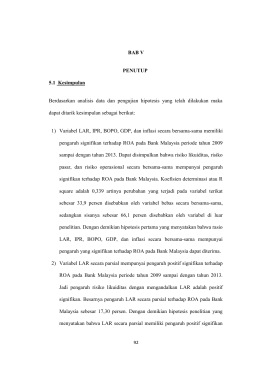 BAB V PENUTUP 5.1 Kesimpulan Berdasarkan analisis data dan