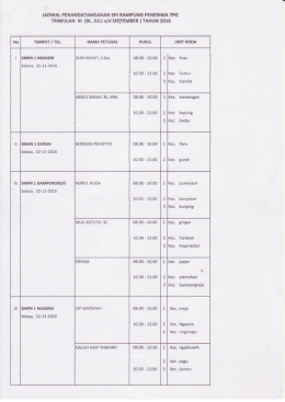 Page 1 JADWAL PENANDATANGANANSPI RAMPUNG PENERIMA
