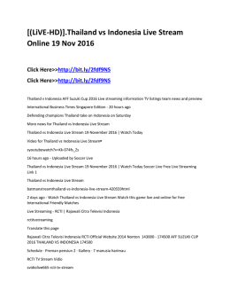 [(LiVE-HD)].Thailand vs Indonesia Live Stream Online 19 Nov 2016