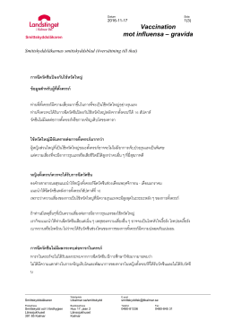 Vaccination mot influensa &ndash; gravida