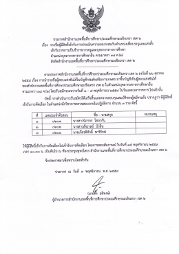 ประกาศรายชื่อผู้เข้ารับการคัดเลือกฯ ในตำแหน่งนักวิชาการตรวจสอบภายใน