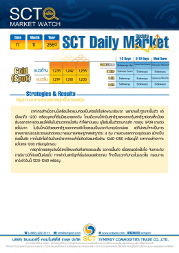 ราคาทองคาเมื่อวานนี้เคลื่อนไหวแบบค่อยเป็นค
