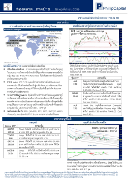 ส่องตลาด...ภาคบ่าย 18 พฤศจิกายน 2559