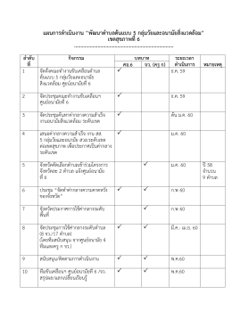 แผนการขับเคลื่อนตำบลต้นแบบ 5 กลุ่มวัยและ อนามัย