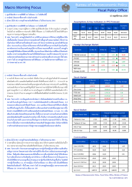 MacroMorning Focus ประจำวันที่ 15 พ.ย. 59