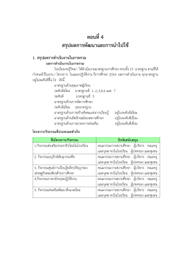 ตอนที่ 4 สรุปผลการพัฒนาและการนาไปใช้