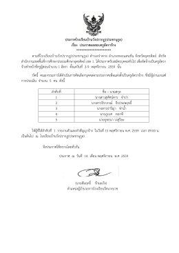 ประกาศผลสอบครูอัตราจ้างสาขาวิทยาศาสตร์