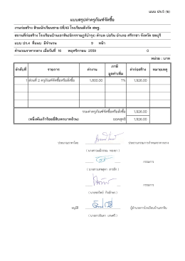 แบบสรุปค่าครุภัณฑ์จัดซื้อ