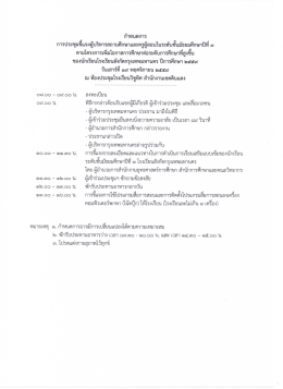 Page 1 ก้าหนดการ การประชุมชี้แจงผู้บริหารสถานศึกษาและครูผู้สอนในระดับ