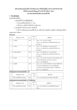 หลักเกณฑ์และคุณสมบัติการรับสมัครและการคัดเ