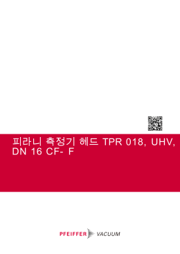 피라니 측정기 헤드 TPR 018, UHV, DN 16 CF-F