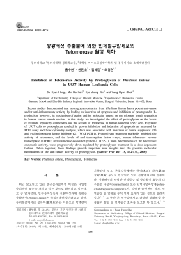 상황버섯 추출물에 의한 인체혈구암세포의 Telomerase 활성 저하