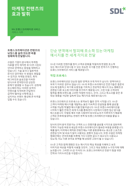 마케팅 컨텐츠의 효과 발휘