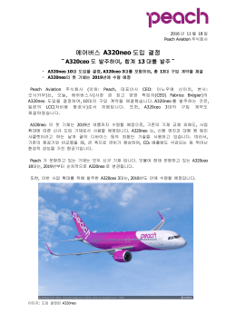 에어버스 A320neo 도입 결정