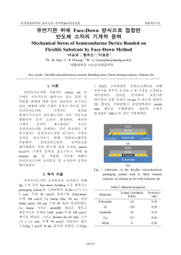 유연기판 위에 Face-Down 방식으로 접합된 반도체