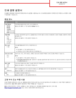 인쇄 결함 설명서