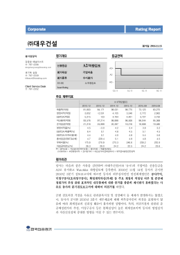 대우건설 - 한국신용평가