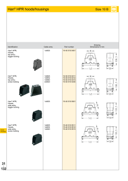 Han&reg; HPR hoods/housings
