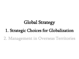 Global Standardization Strategy