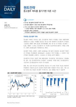 퀀트전략 - 미래에셋대우