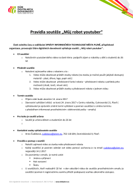 Pravidla soutěže &bdquo;Můj robot youtuber&ldquo;