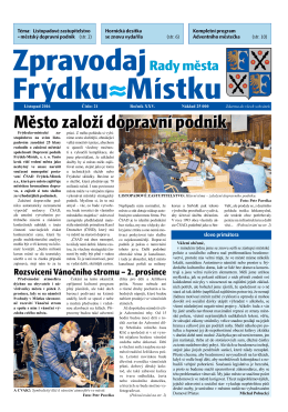 Zpravodaj Fr&yacute;dku&asymp;M&iacute;stku - Fr&yacute;dek
