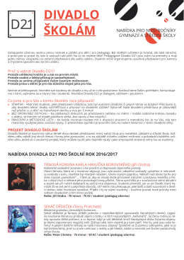 S&Scaron; - Divadlo D21