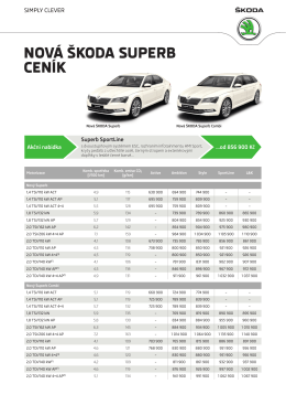 nová škoda superb ceník