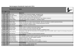 Harmonogram Kostelecké inspirování 2016 Čtvrtek 24. listopadu