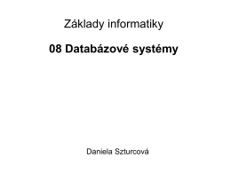 8, Databázové systémy