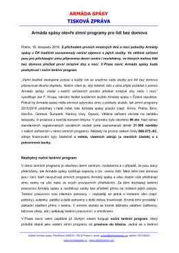 Tisková zpráva – Zimní programy 2016/2017