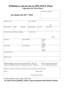 přihláška do dm 2017
