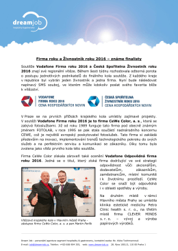 Firma roku a Živnostn&iacute;k roku 2016 &ndash; zn&aacute;me finalisty