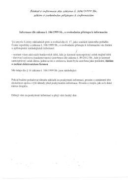 Žádost o informace