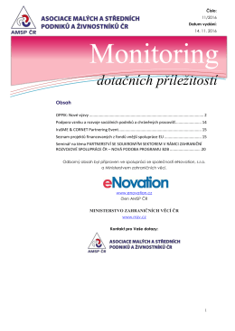 dotačn&iacute;ch př&iacute;ležitost&iacute; - Asociace mal&yacute;ch a středn&iacute;ch podniků a