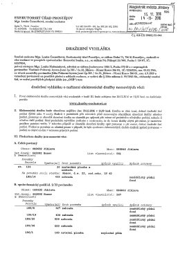 Dražební vyhláška