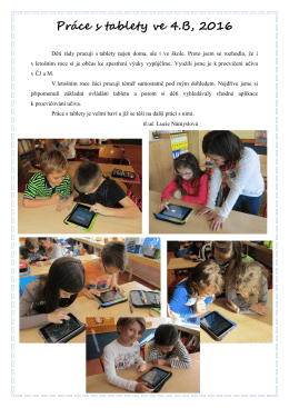 Pr&aacute;ce s tablety ve 4.B, 2016