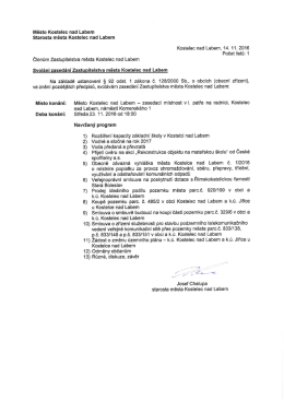 Svol&aacute;n&iacute; zased&aacute;n&iacute; ZM dne 23.11.2016