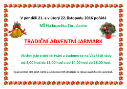 tradiční adventní jarmark 21.11