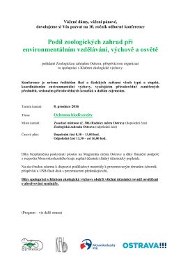 Pozv&aacute;nka a program konference