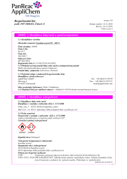 Bezpečnostn&iacute; list