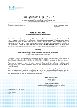 TOR&Aacute;K Ondrej - Ministerstvo vnitra Česk&eacute; republiky