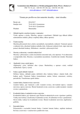 MO Matematika 2017 - Gymnázium Jana Blahoslava a Střední