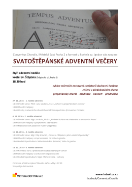 SVATO&Scaron;TĚP&Aacute;NSK&Eacute; ADVENTN&Iacute; VEČERY