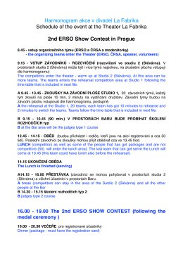 Harmonogram La Fabrika