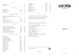 Nápojový lístek - La Bottega Bistroteka