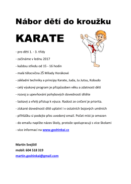 kroužek karate