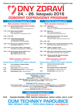 Dny zdrav&iacute; &ndash; doprovodn&yacute; program