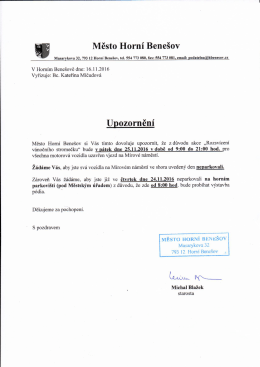 (126) Upozorněn&iacute;