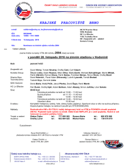 krajské pracoviště brno - Krajský svaz ledního hokeje Jihomoravský
